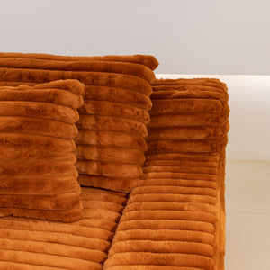 Martina Soft & Fluffy Plush Three Seater Sofa Bed