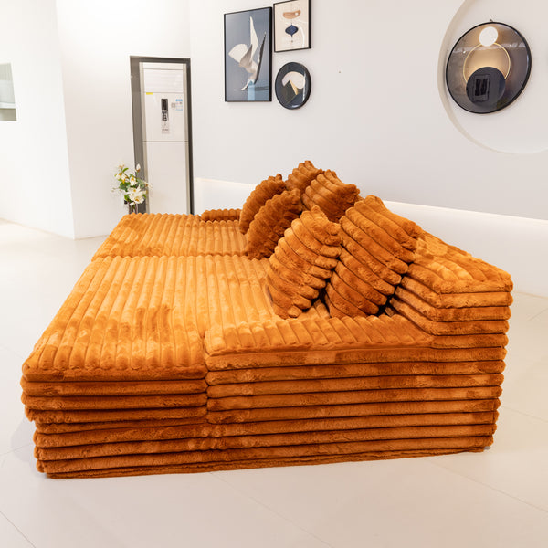 Martina Soft & Fluffy Plush Three Seater Sofa Bed