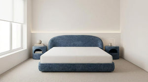 Hypnoa Modular Compressed Bed Frame - Queen Size, Easy Setup, Soft Upholstered
