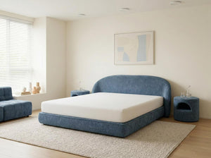 Hypnoa Modular Compressed Bed Frame - Queen Size, Easy Setup, Soft Upholstered