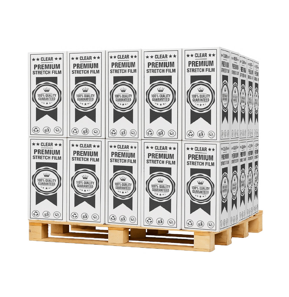 Free Delivery - 1 Pallet 200 Rolls Stretch Film Hand Pallet Removalist Shrink Wrap 500mm x 400M 25UM MIC - Clear