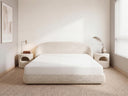 Hypnoa Modular Compressed Bed Frame - Queen Size, Easy Setup, Soft Upholstered