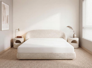 Hypnoa Modular Compressed Bed Frame - Queen Size, Easy Setup, Soft Upholstered