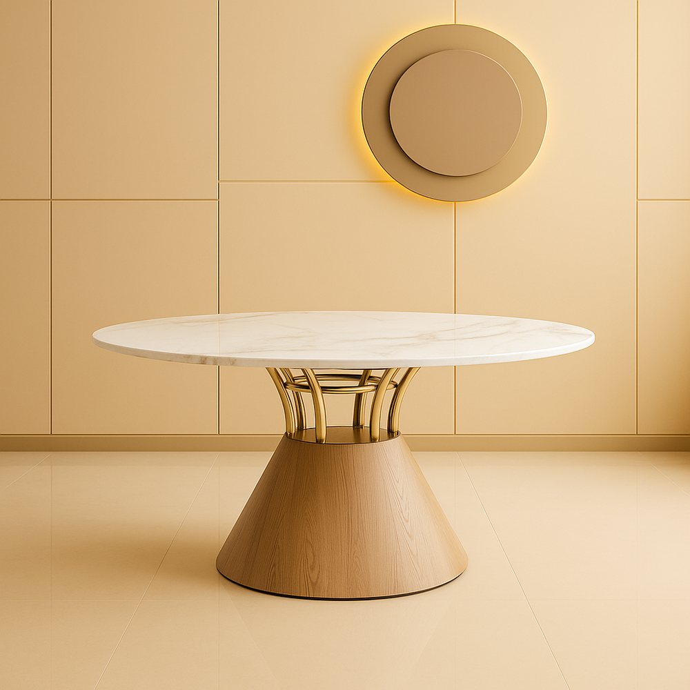 Lydia Round Marble Dining Table