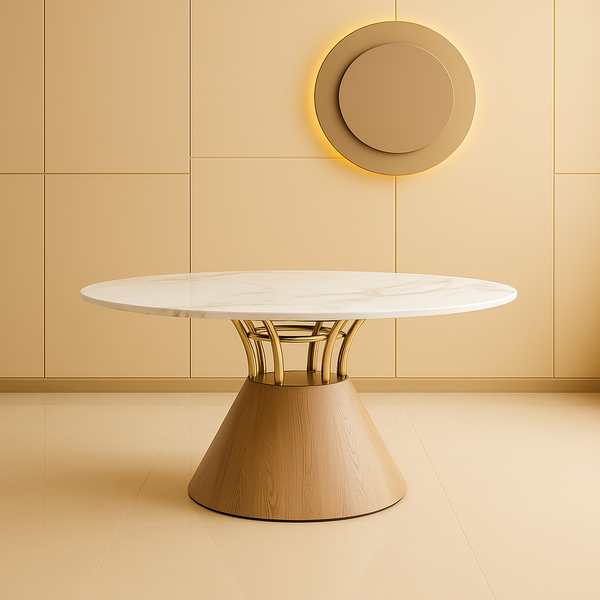 Lydia Round Marble Dining Table