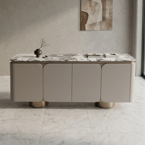Lydia Console Table 180cm – Marble Top with Storage Drawers