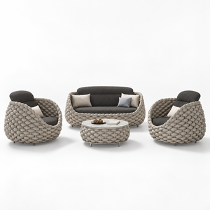 Alessia Woven Rope Outdoor Patio Set