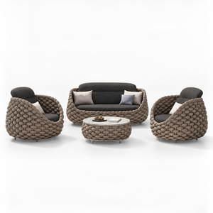 Alessia Woven Rope Outdoor Patio Set
