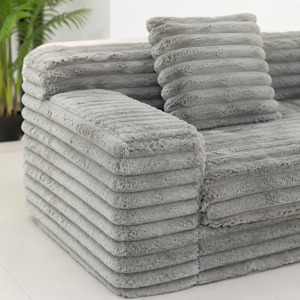 Martina Soft & Fluffy Plush Two Seater Sofa Bed