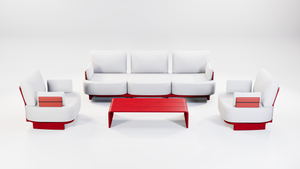 Mona Outdoor Lounge Set – Modern Aluminium Sofa & Coffee Table Set