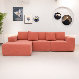 Elena L Shaped Modular Sectional Sofa With Left Chase