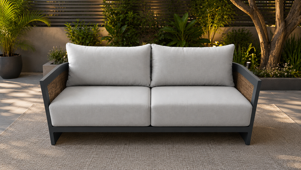 Kara Outdoor 2 Seater Sofa with Deep Cushions