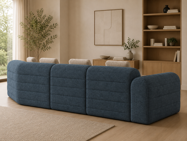 Viola Luxury Asymmetric Modular Cloud Sofa – Premium Chenille Compression Lounge
