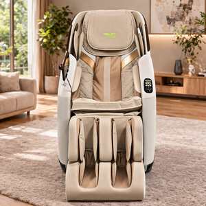 VD 18-Program Full-Body Massage Chair With Heat & Long SL Track Beige Colour