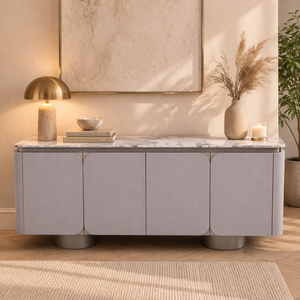 Lydia Console Table 180cm – Marble Top with Storage Drawers
