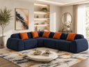 Beatrice Modular Cloud Sofa – Luxury Chenille Corner Lounge | Compressed Sofa Technology