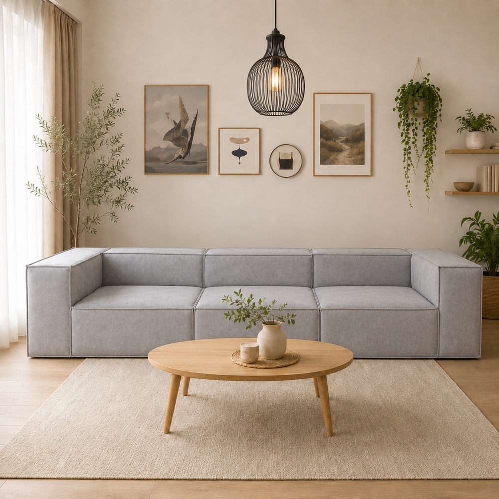 Sofia 3 Seater Modular Sofa – Soft Grey Designer Lounge for Modern Sydney Homes