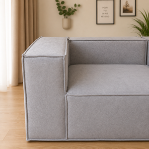 Sofia 3 Seater Modular Sofa – Soft Grey Designer Lounge for Modern Sydney Homes