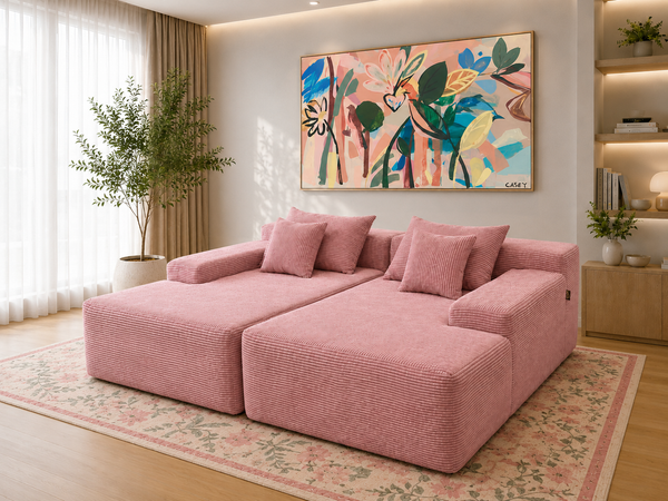 Cleo Double Lounge Chaise Sofa Bed