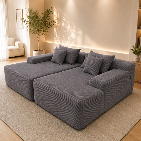 Cleo Double Lounge Chaise Sofa Bed