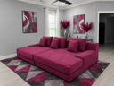 Martina Soft & Fluffy Plush Three Seater Sofa Bed