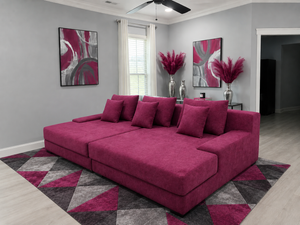 Martina Soft & Fluffy Plush Three Seater Sofa Bed