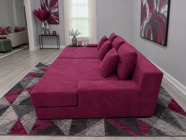 Martina Soft & Fluffy Plush Three Seater Sofa Bed