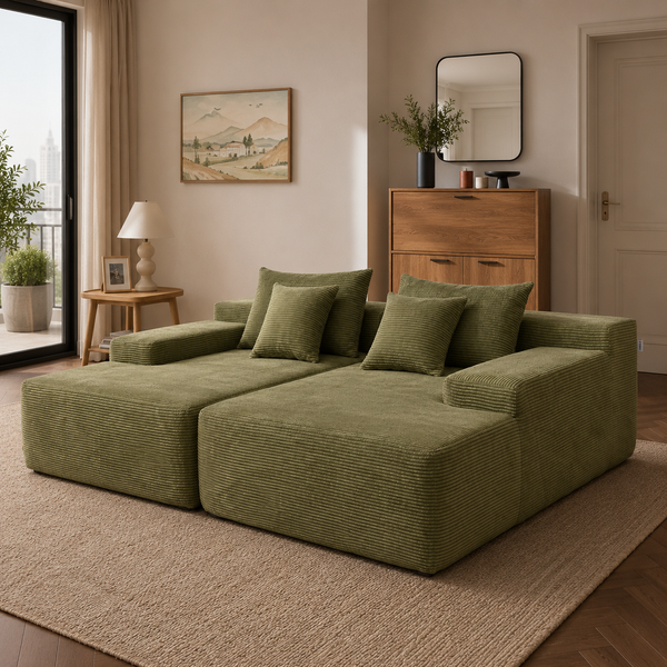 Cleo Double Lounge Chaise Sofa Bed