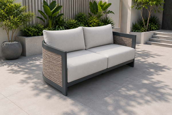 Kara Outdoor 2 Seater Sofa with Deep Cushions
