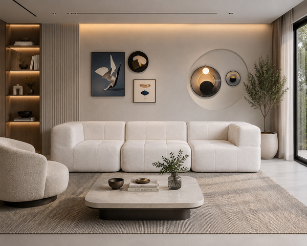 Alba Modular Sofa Two Or Three Seater – Flat Boucle
