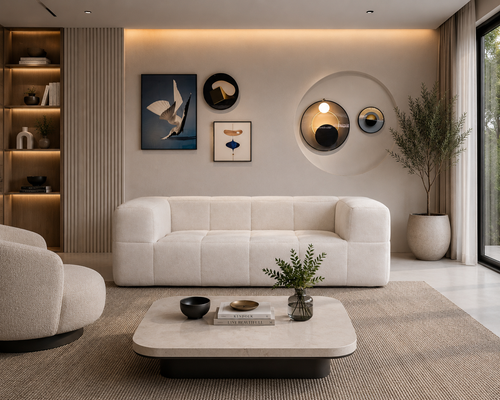 Alba Modular Sofa Two Or Three Seater – Flat Boucle