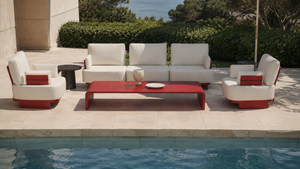 Mona Outdoor Lounge Set – Modern Aluminium Sofa & Coffee Table Set