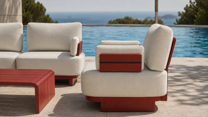 Mona Outdoor Lounge Set – Modern Aluminium Sofa & Coffee Table Set