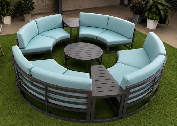Avion 7 Piece Curved Sectional Set