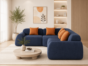 Beatrice Modular Cloud Sofa – Luxury Chenille Corner Lounge | Compressed Sofa Technology
