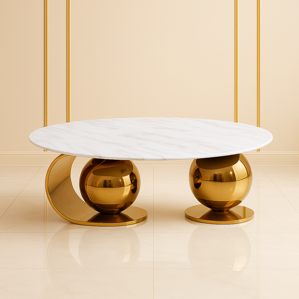 Athena Marble Coffee Table Set