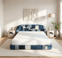 Hypnoa Modular Compressed Bed Frame - Queen Size, Easy Setup, Soft Upholstered