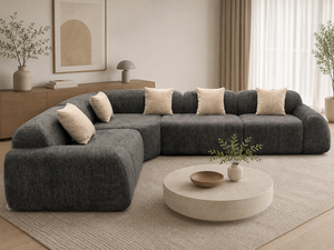 Beatrice Modular Cloud Sofa – Luxury Chenille Corner Lounge | Compressed Sofa Technology