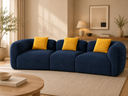 Ovela Luxury Curved Cloud Sofa – Premium Chenille Compression Couch