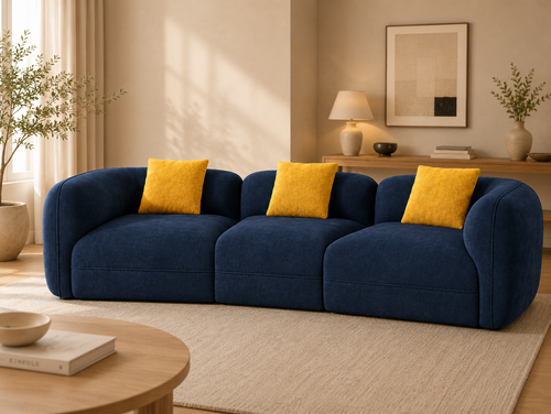 Ovela Luxury Curved Cloud Sofa – Premium Chenille Compression Couch
