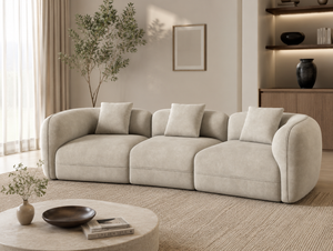 Ovela Luxury Curved Cloud Sofa – Premium Chenille Compression Couch
