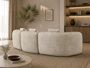 Ovela Luxury Curved Cloud Sofa – Premium Chenille Compression Couch