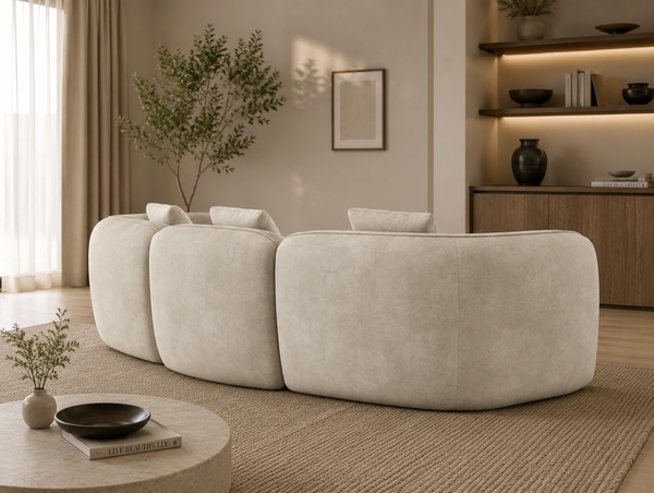 Ovela Luxury Curved Cloud Sofa – Premium Chenille Compression Couch