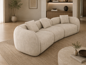 Ovela Luxury Curved Cloud Sofa – Premium Chenille Compression Couch