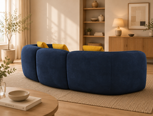 Ovela Luxury Curved Cloud Sofa – Premium Chenille Compression Couch