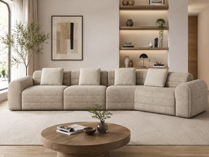 Viola Luxury Asymmetric Modular Cloud Sofa – Premium Chenille Compression Lounge