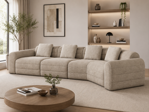 Viola Luxury Asymmetric Modular Cloud Sofa – Premium Chenille Compression Lounge