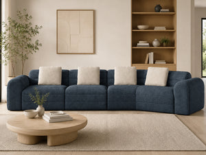 Viola Luxury Asymmetric Modular Cloud Sofa – Premium Chenille Compression Lounge