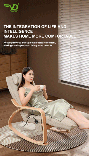 VD Rocking Massage Chair with Heat & Vibration – Space-Saving Full Body Recliner with Synchronized Massage, Adjustable Leg Rest & Smart Remote