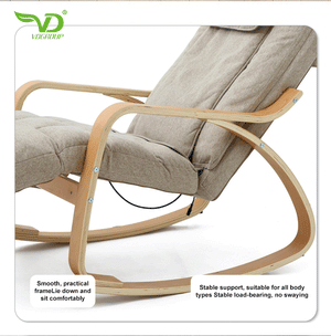 VD Rocking Massage Chair with Heat & Vibration – Space-Saving Full Body Recliner with Synchronized Massage, Adjustable Leg Rest & Smart Remote